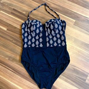 LOFT Black&White Retro Style OnePiece Bathing Suit